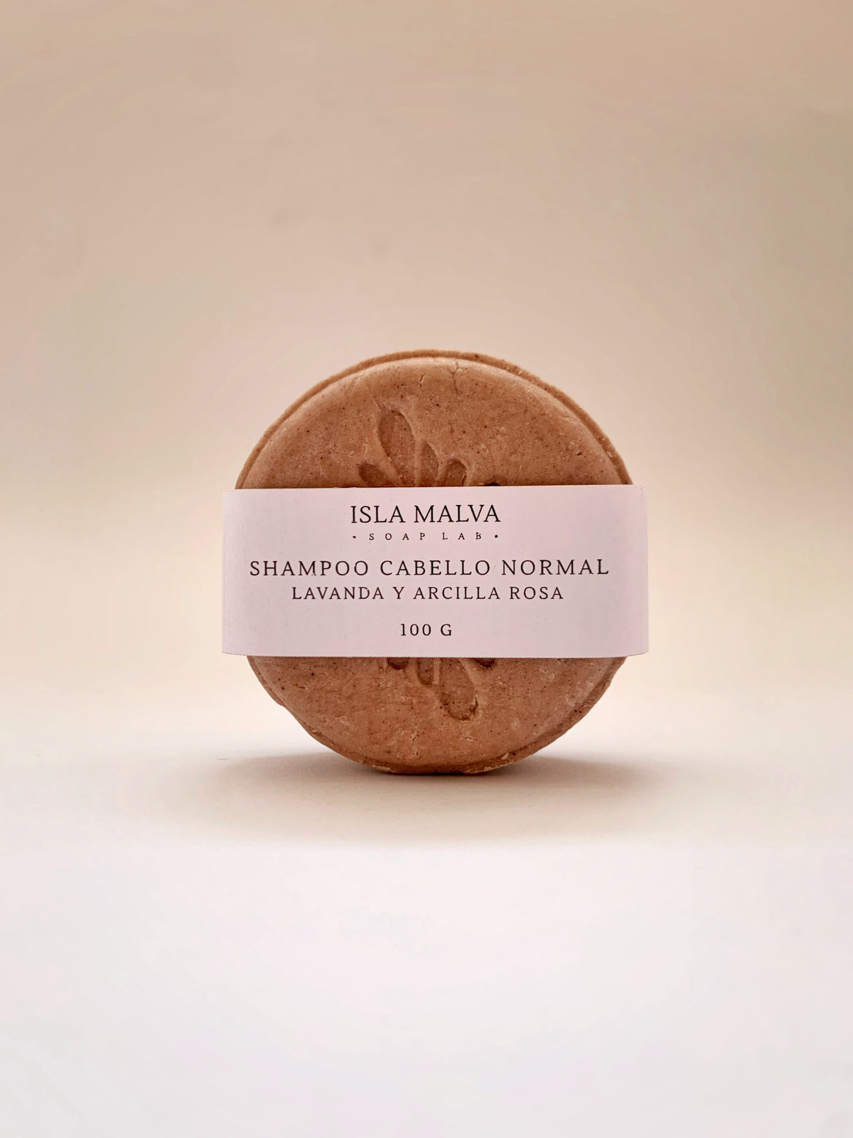 Shampoo sólido 100g · Cabello Normal · Lavanda y arcilla rosa