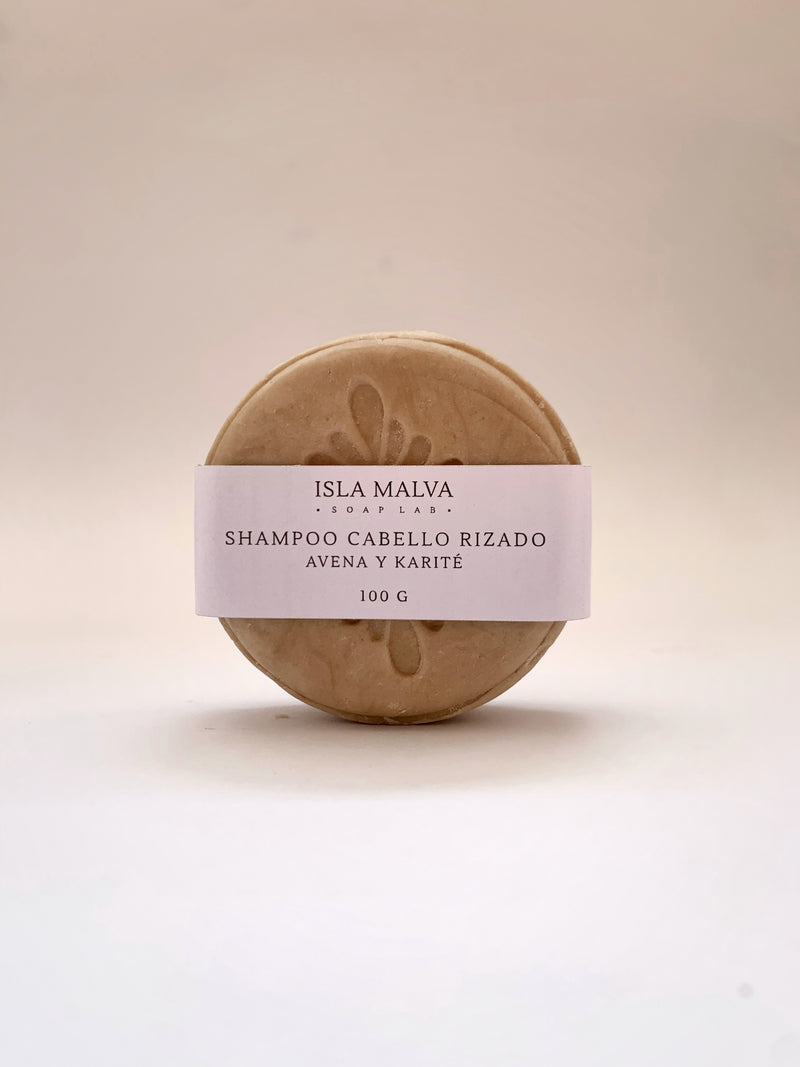 Shampoo sólido 100g · Cabello Rizado · Avena y karité